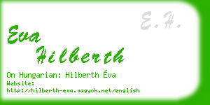 eva hilberth business card